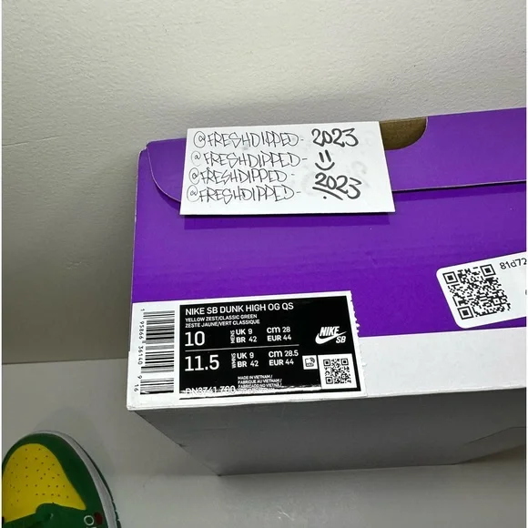 NWT 2022 SUPREME x NIKE SB DUNK HIGH “BY ANY MEANS NECESSARY” BRAZIL MENS SZ 10